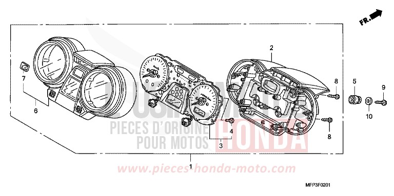 MESSGERAET (CB1300S/CB1300SA) for CB1300 Super Bold'or ABS PEARL SUNBEAM WHITE (NHA66KF) from 2008